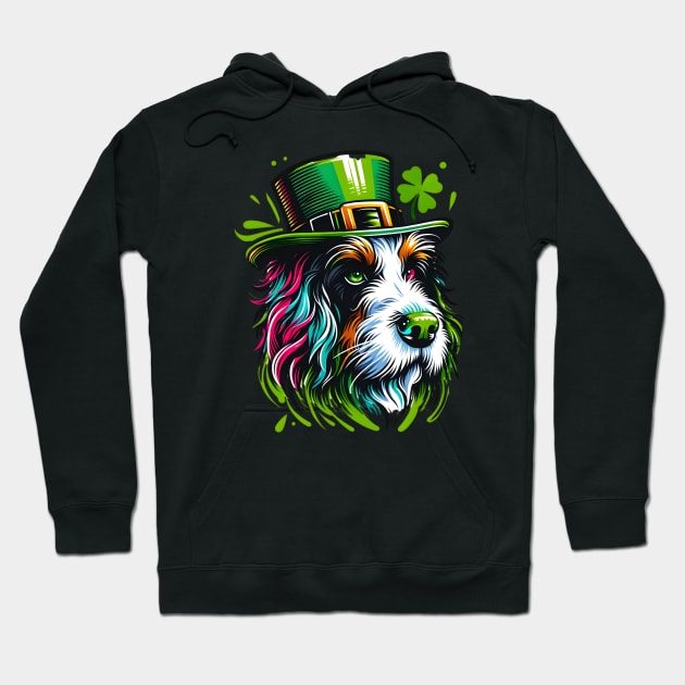 Festive Barbet in Graffiti Style for Saint Patrick's Day Hoodie by ArtRUs